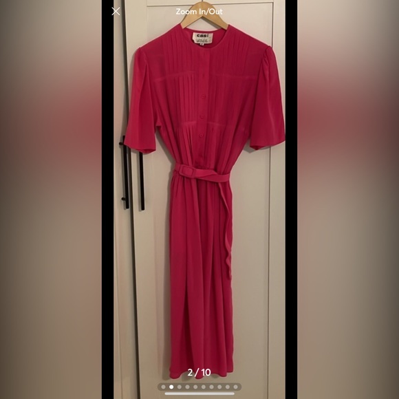 CASI vintage 100% silk hot pink Hong Kong 10 - Picture 3 of 7